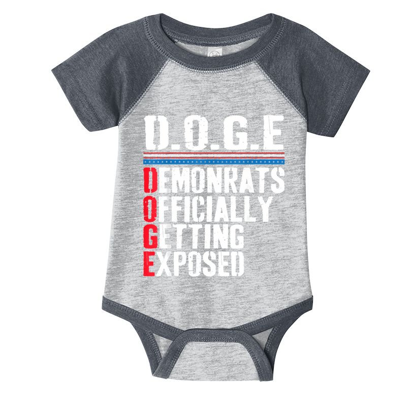 Democrat Officially Getting Exposed Trump 2025 Infant Baby Jersey Bodysuit