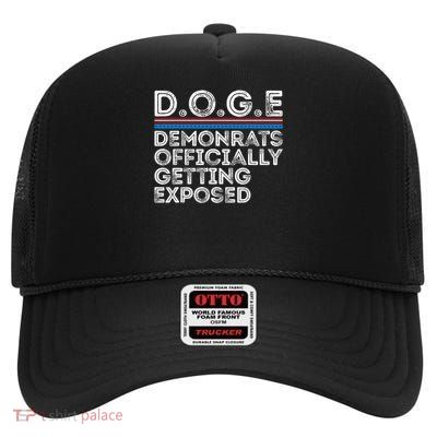 Democrat Officially Getting Exposed Trump 2025 High Crown Mesh Back Trucker Hat