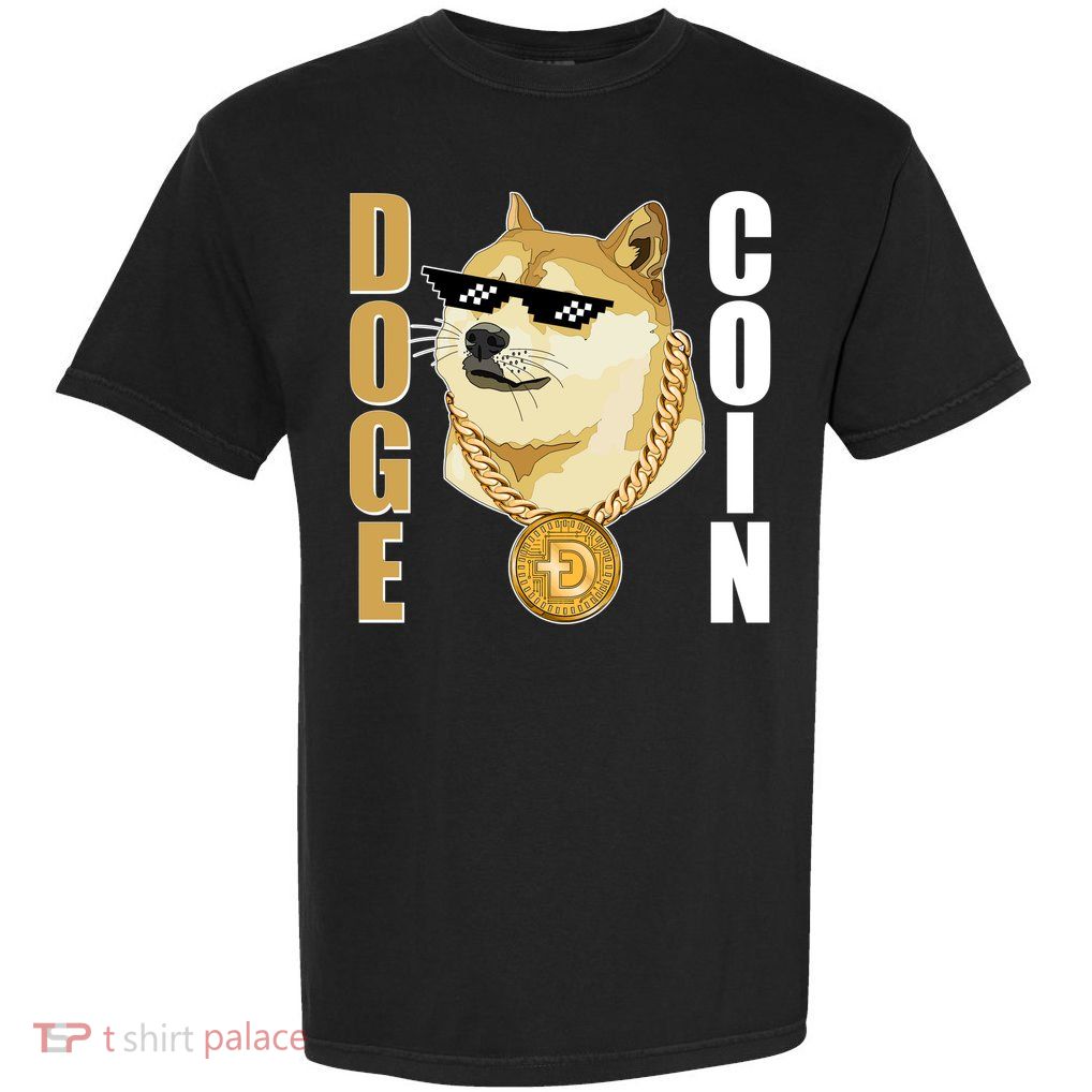 Doge Coin Gansta Thug Dogecoin Crypto Currency Garment-Dyed Heavyweight T-Shirt