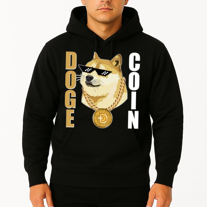 Doge Coin Gansta Thug Dogecoin Crypto Currency Hoodie