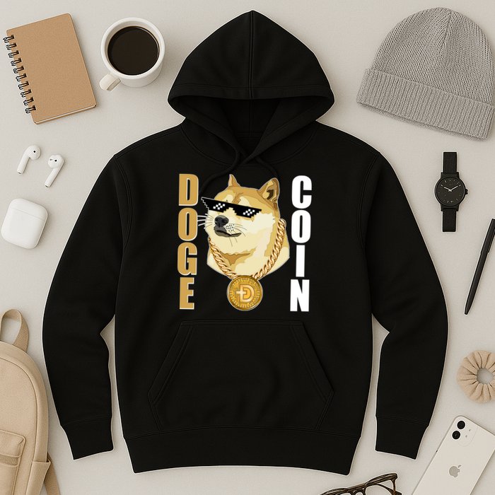 Doge Coin Gansta Thug Dogecoin Crypto Currency Hoodie