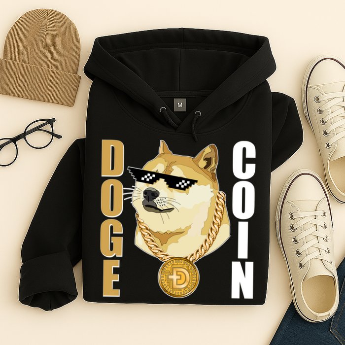 Doge Coin Gansta Thug Dogecoin Crypto Currency Hoodie