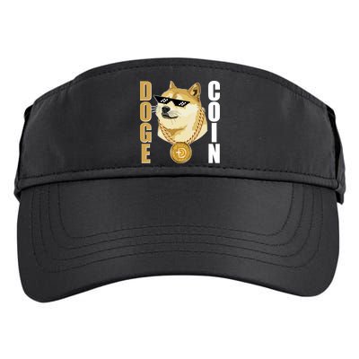 Doge Coin Gansta Thug Dogecoin Crypto Currency Adult Drive Performance Visor
