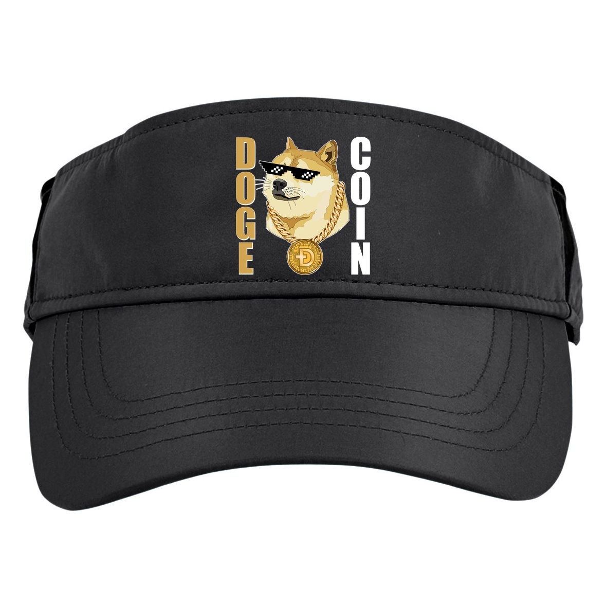 Doge Coin Gansta Thug Dogecoin Crypto Currency Adult Drive Performance Visor