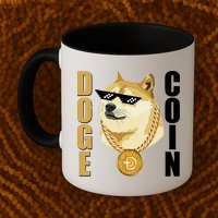 Doge Coin Gansta Thug Dogecoin Crypto Currency Mug