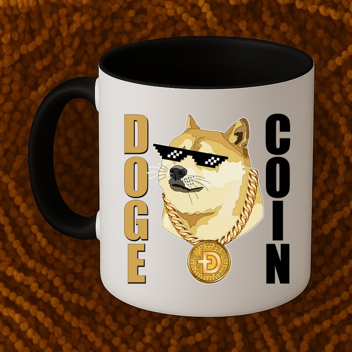 Doge Coin Gansta Thug Dogecoin Crypto Currency Mug