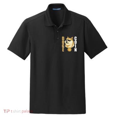 Doge Coin Gansta Thug Dogecoin Crypto Currency Dry Zone Grid Polo