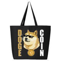 Doge Coin Gansta Thug Dogecoin Crypto Currency 25L Jumbo Tote