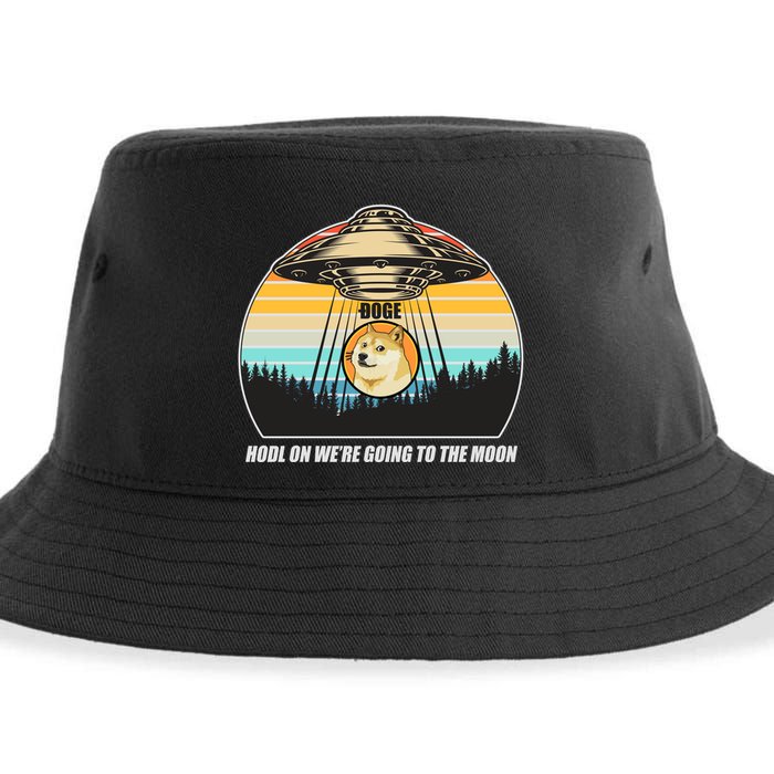 Doge Coin UFO Doge Crypto Currency To The Moon Sustainable Bucket Hat