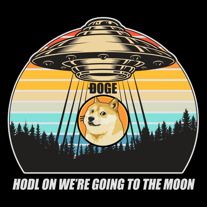 Doge Coin UFO Doge Crypto Currency To The Moon Sustainable Bucket Hat