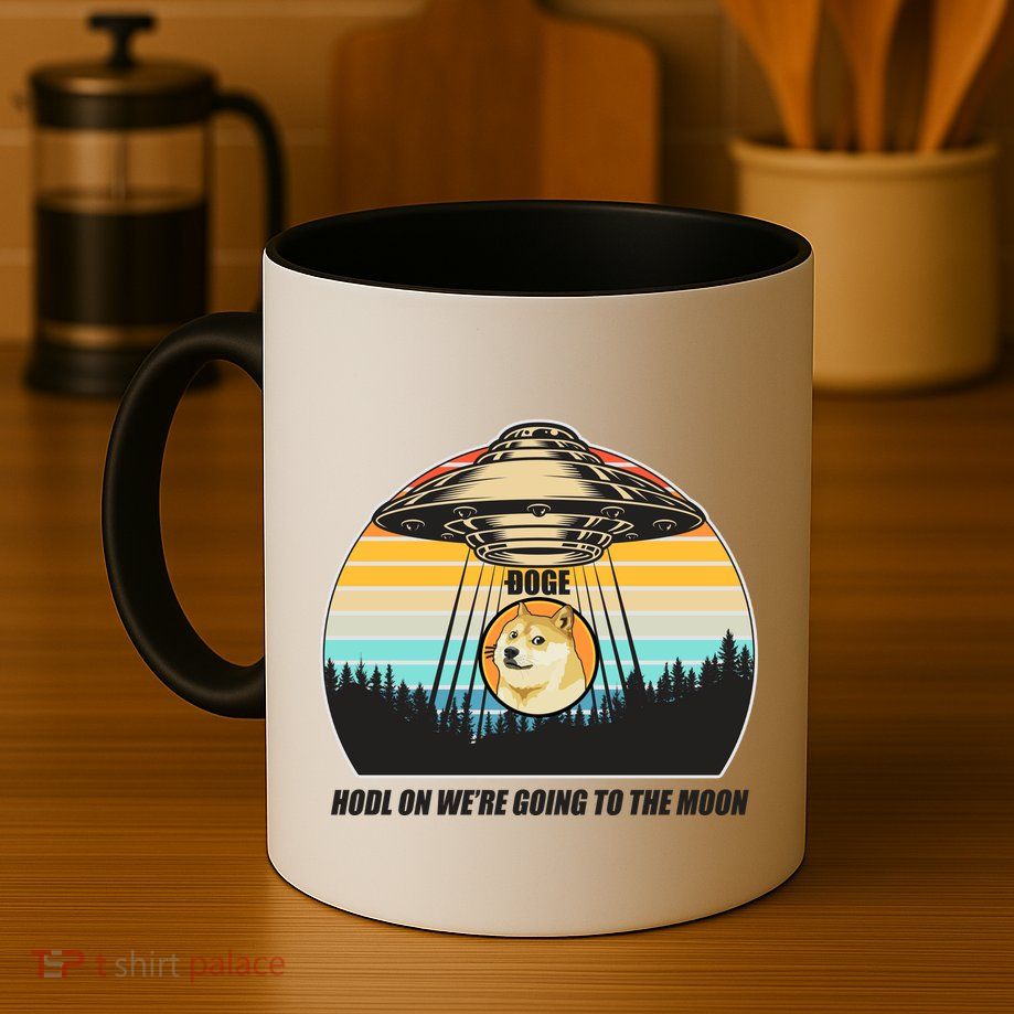 Doge Coin UFO Doge Crypto Currency To The Moon Mug