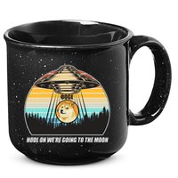 Doge Coin UFO Doge Crypto Currency To The Moon 15oz Campfire Ceramic Mug