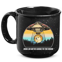 Doge Coin UFO Doge Crypto Currency To The Moon 15oz Campfire Ceramic Mug