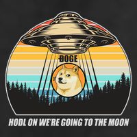 Doge Coin UFO Doge Crypto Currency To The Moon 15oz Campfire Ceramic Mug