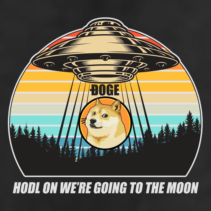 Doge Coin UFO Doge Crypto Currency To The Moon 15oz Campfire Ceramic Mug