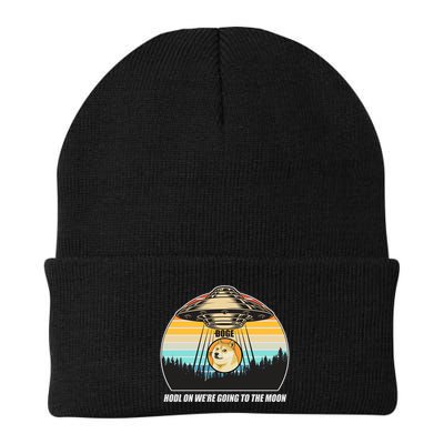 Doge Coin UFO Doge Crypto Currency To The Moon Knit Cap Winter Beanie