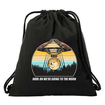 Doge Coin UFO Doge Crypto Currency To The Moon Drawstring Bag