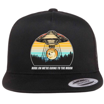 Doge Coin UFO Doge Crypto Currency To The Moon Flatbill Hat