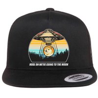 Doge Coin UFO Doge Crypto Currency To The Moon Flat Bill Trucker Hat