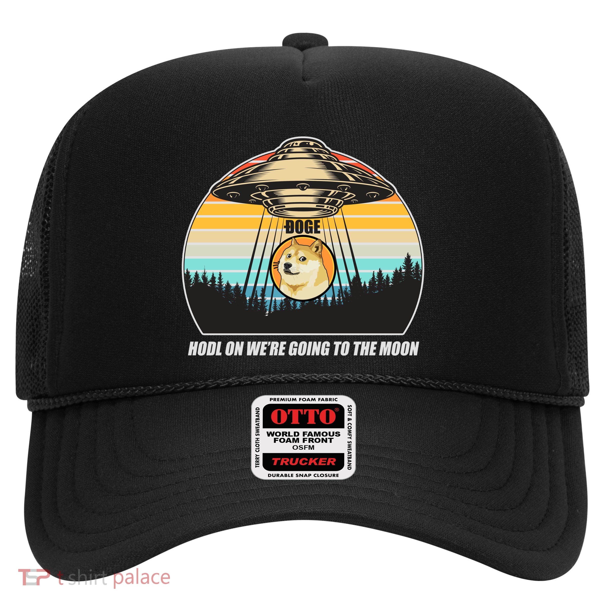 Doge Coin UFO Doge Crypto Currency To The Moon Trucker Hat