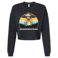 Doge Coin UFO Doge Crypto Currency To The Moon Cropped Pullover Crew