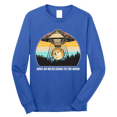 Doge Coin UFO Doge Crypto Currency To The Moon Long Sleeve Shirt