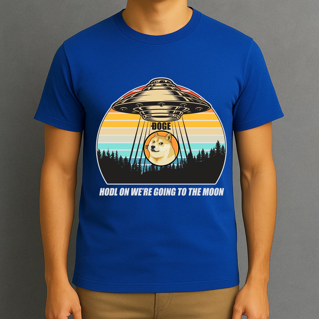 Doge Coin UFO Doge Crypto Currency To The Moon T-Shirt