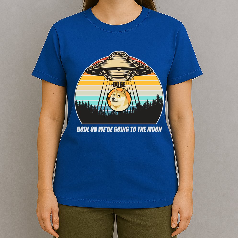Doge Coin UFO Doge Crypto Currency To The Moon T-Shirt