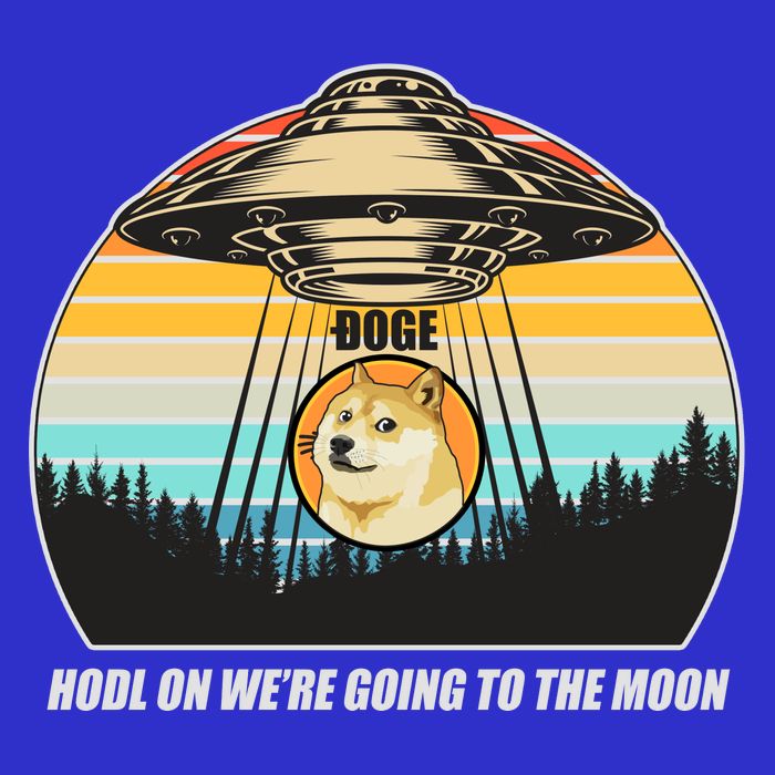Doge Coin UFO Doge Crypto Currency To The Moon 16 in Basic Backpack