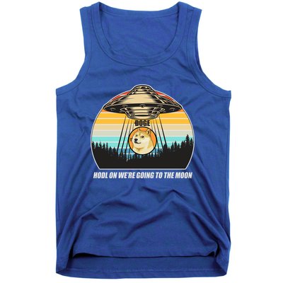 Doge Coin UFO Doge Crypto Currency To The Moon Tank Top