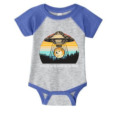 Doge Coin UFO Doge Crypto Currency To The Moon Infant Baby Jersey Bodysuit
