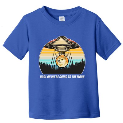 Doge Coin UFO Doge Crypto Currency To The Moon Toddler T-Shirt