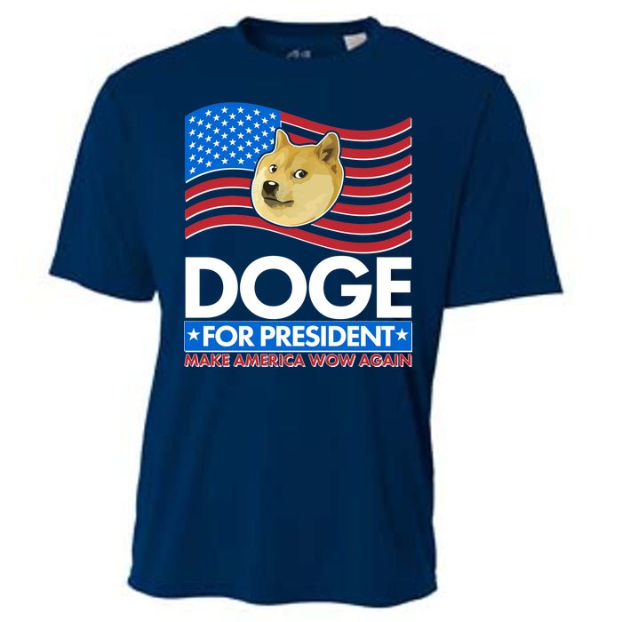 DOGE For President Make America Wow Again Cooling Performance Crew T-Shirt