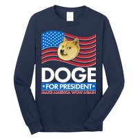 DOGE For President Make America Wow Again Long Sleeve Shirt