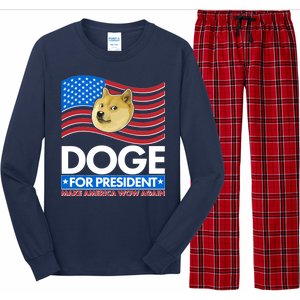 DOGE For President Make America Wow Again Long Sleeve Pajama Set