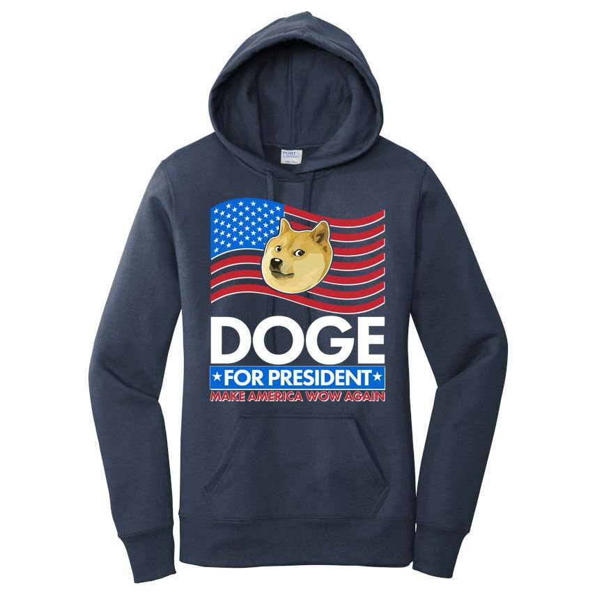 DOGE For President Make America Wow Again Women's Pullover Hoodie