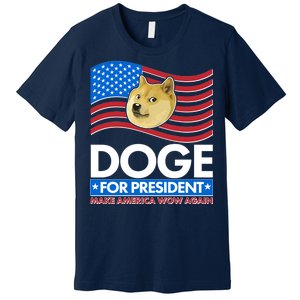 DOGE For President Make America Wow Again Premium T-Shirt