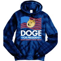 DOGE For President Make America Wow Again Tie Dye Hoodie