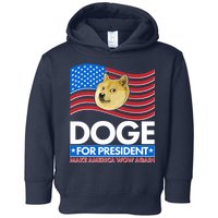 DOGE For President Make America Wow Again Toddler Hoodie