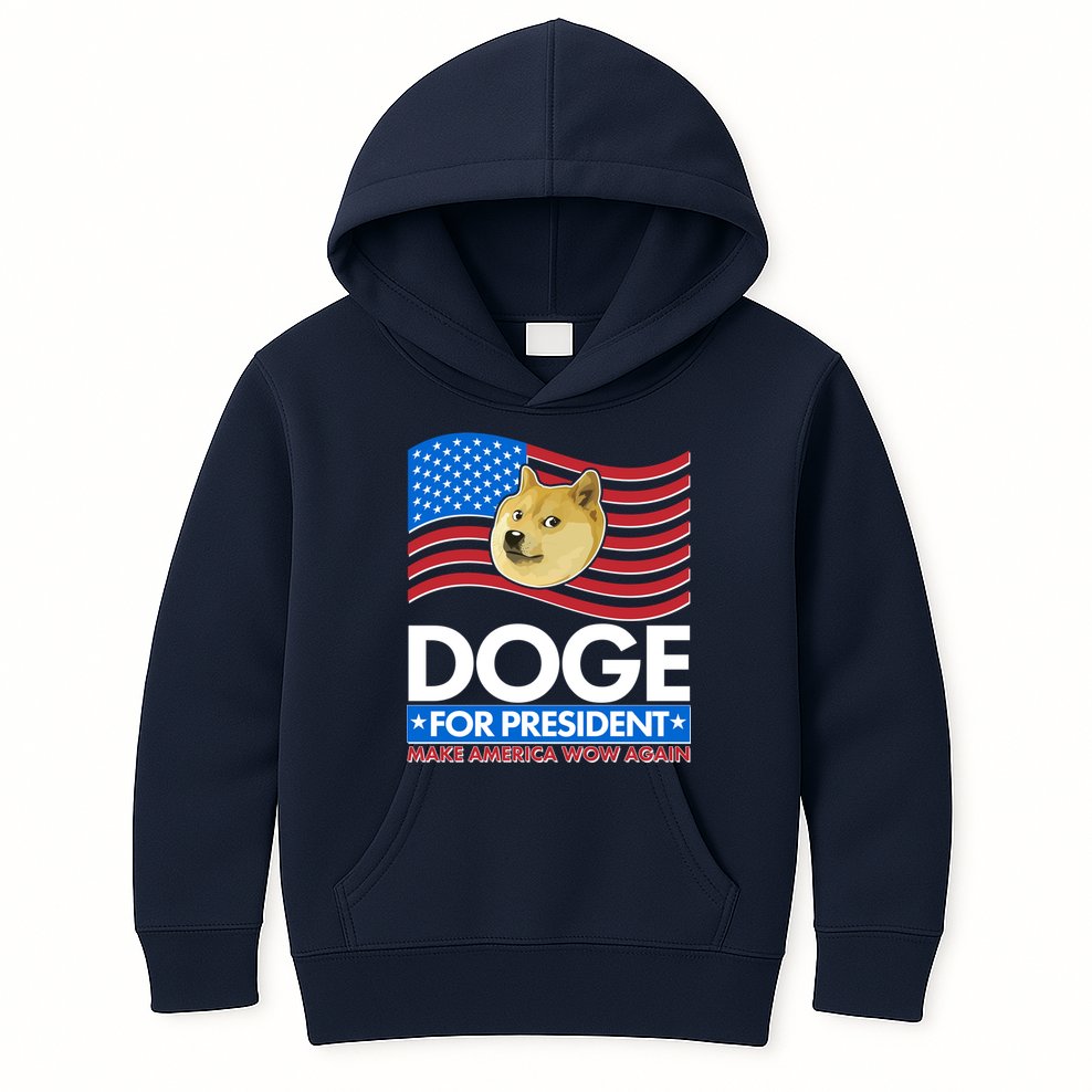 DOGE For President Make America Wow Again Kids Hoodie
