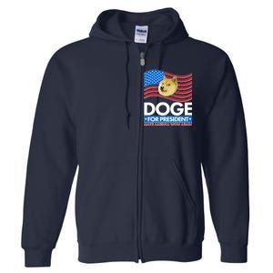 DOGE For President Make America Wow Again Full Zip Hoodie