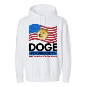 DOGE For President Make America Wow Again Garment-Dyed Fleece Hoodie