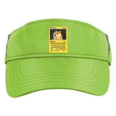 Doge HODL Card Crypto Currency Funny Adult Drive Performance Visor