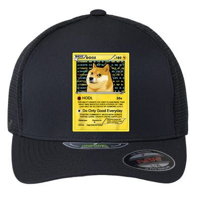 Doge HODL Card Crypto Currency Funny Flexfit Unipanel Trucker Cap