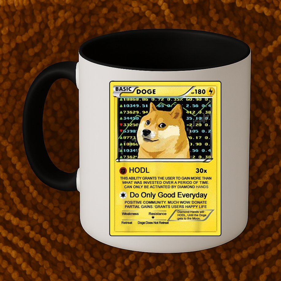 Doge HODL Card Crypto Currency Funny Mug