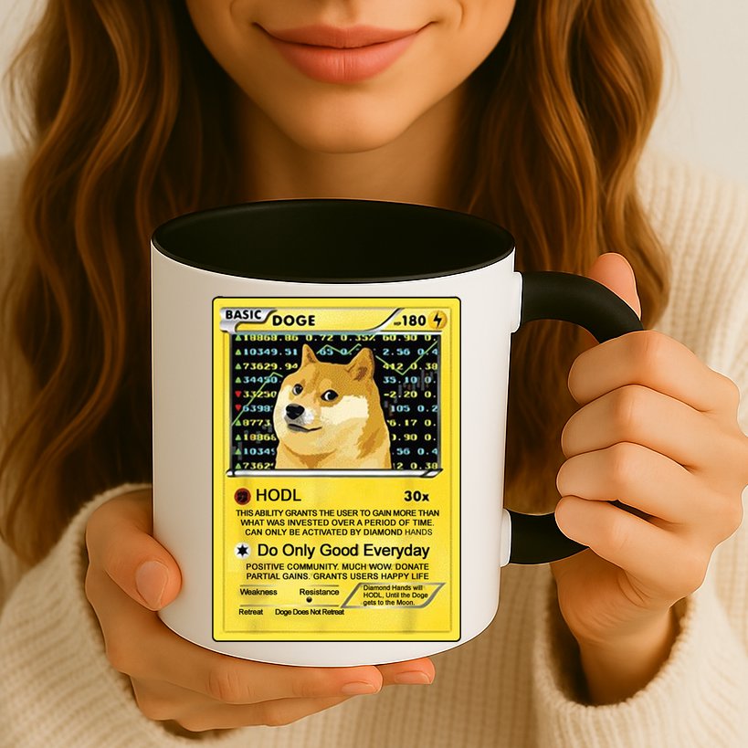 Doge HODL Card Crypto Currency Funny Mug