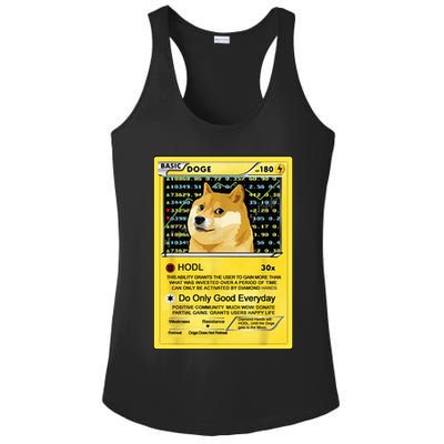 Doge HODL Card Crypto Currency Funny Ladies PosiCharge Competitor Racerback Tank