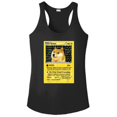 Doge HODL Card Crypto Currency Funny Ladies PosiCharge Competitor Racerback Tank