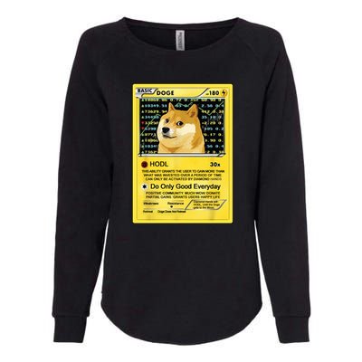 Doge HODL Card Crypto Currency Funny Womens California Wash Sweatshirt