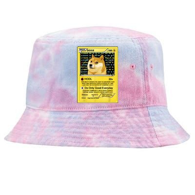 Doge HODL Card Crypto Currency Funny Tie-Dyed Bucket Hat